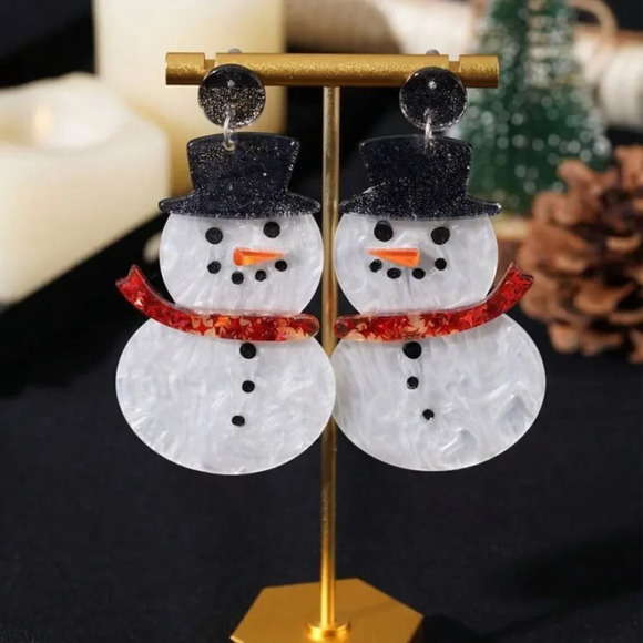 Snowman earrings  - Picture 1 of 4